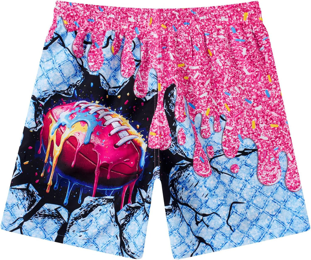 Boys Swim Trunks with Compression Liner Swimming Shorts