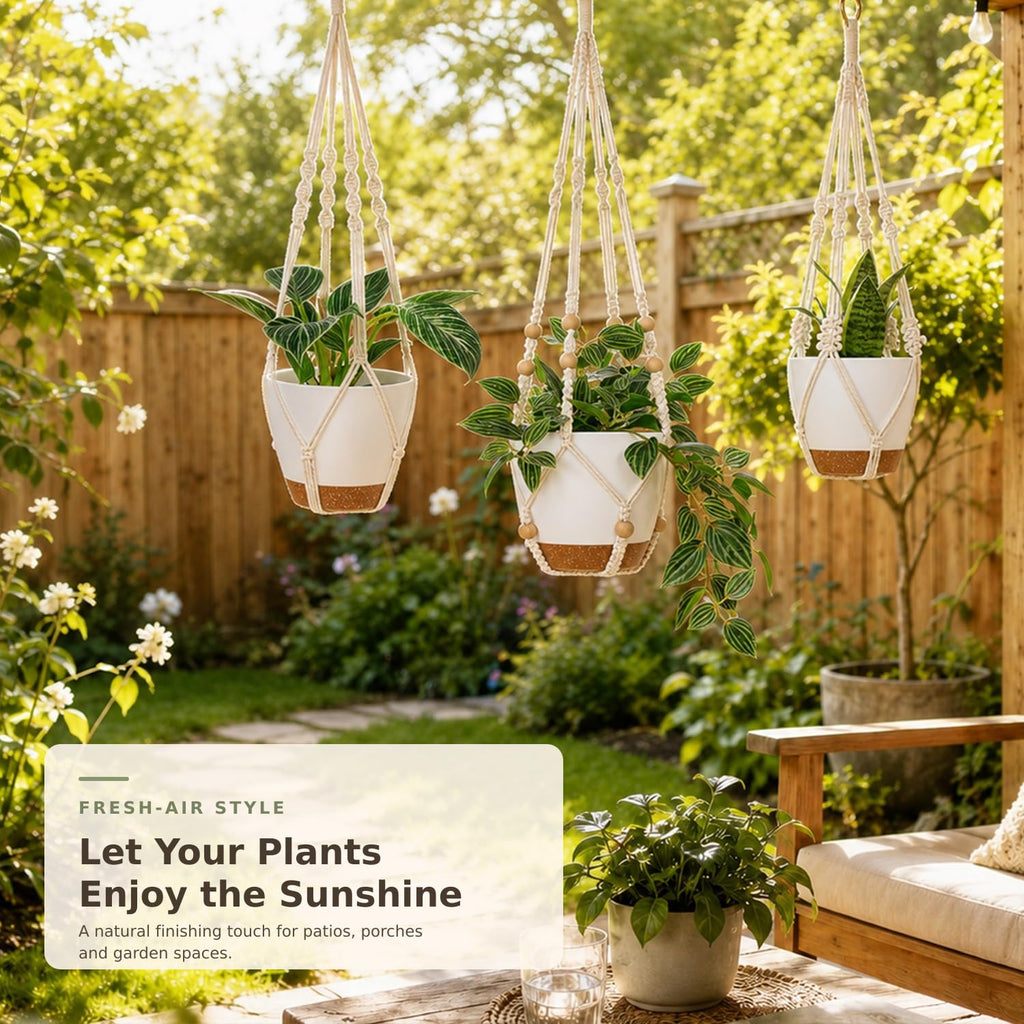 3 Set Self Watering Hanging Planters for Indoor Plants
