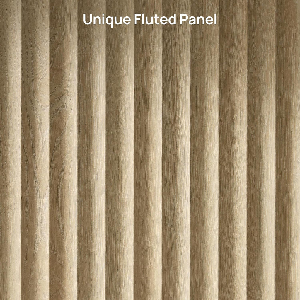 Buffet Cabinet with Storage Sideboard Cabinet with Doors & Shelves | Accent Sideboard Modern Credenza Fluted Storage