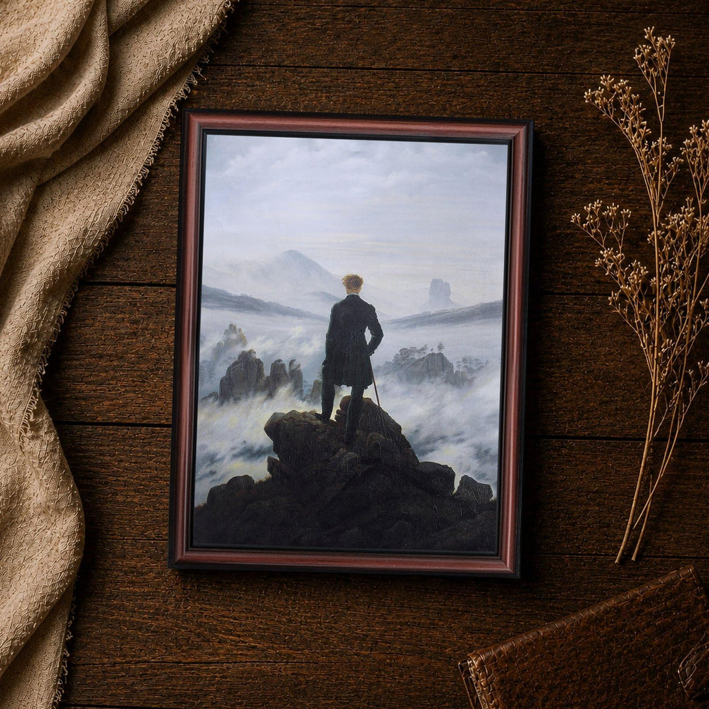 Wanderer above the Sea of Fog Framed, Caspar David Friedrich Wall Art