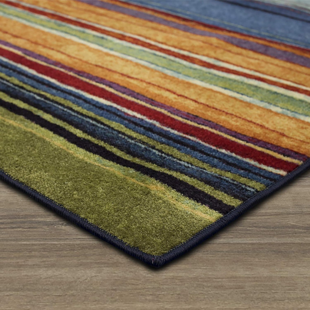 Area Rug Rainbow Stripe 2' x 5'