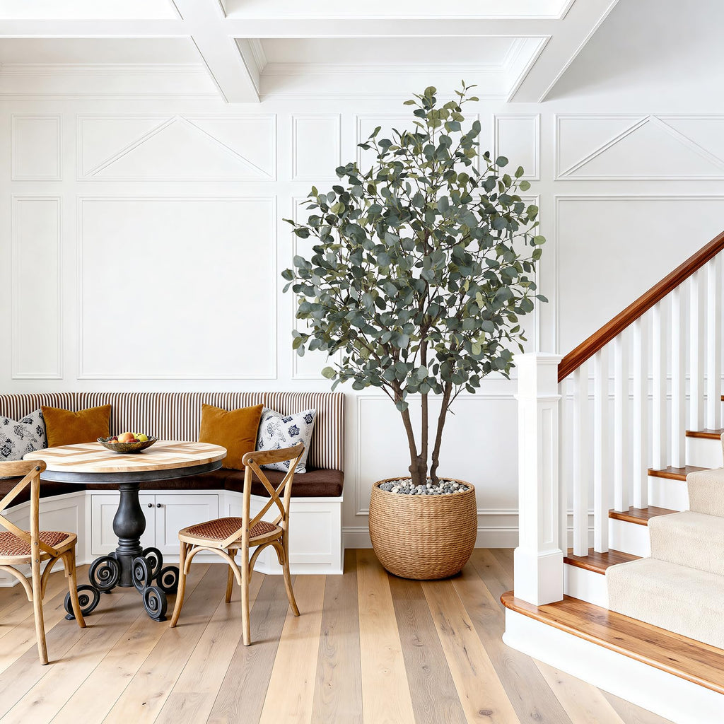Eucalyptus Tree 7FT, Large Faux Eucalyptus Tree for Indoor Decor