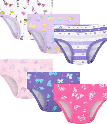 Girls' 100% Cotton Soft Tagless Underwear