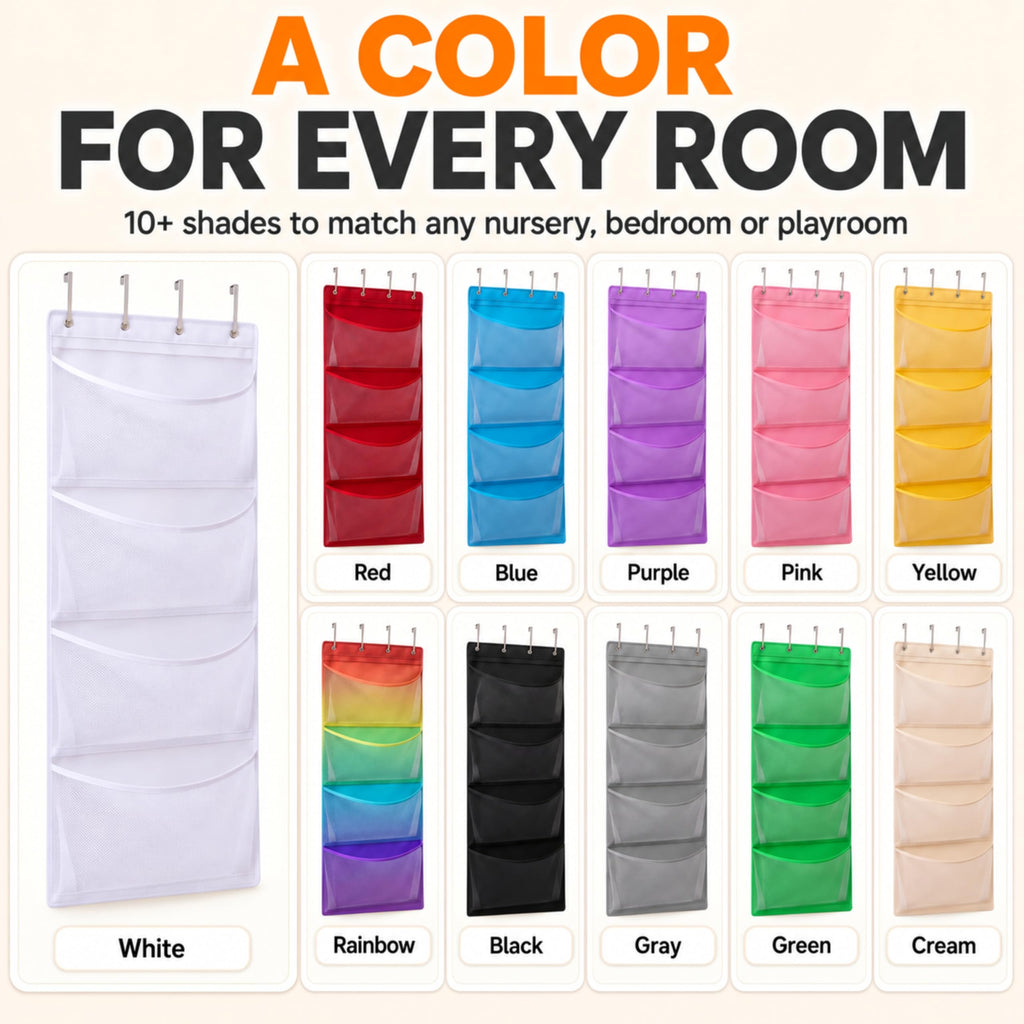 The Original Stuffed Animal Storage (Patented) - Over Door Organizer for Stuffies, Baby Ideas Holder, Toy Plush