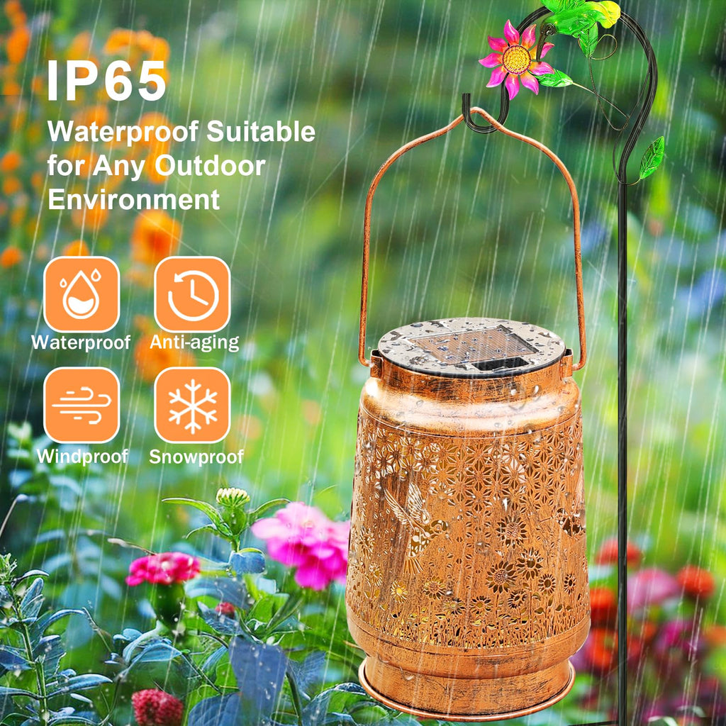 Hummingbird Solar Lanterns Outdoor Waterproof, Birthday Gifts for Women Mom