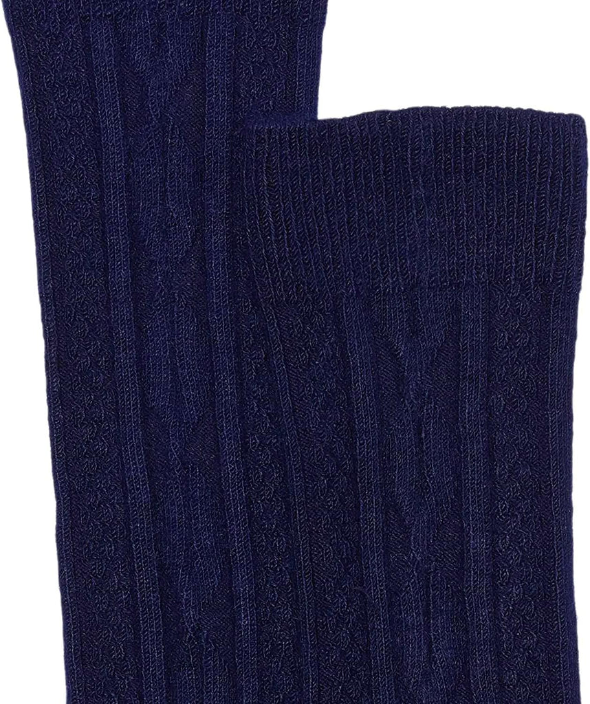 Socks Girls School Uniform Acrylic Cable Knee High 3 Pair Pack