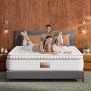 California King Mattress 13 Inch - Firm Hybrid Mattress in a Box Cal King - Orthopedic Support for Back Pain Relief &