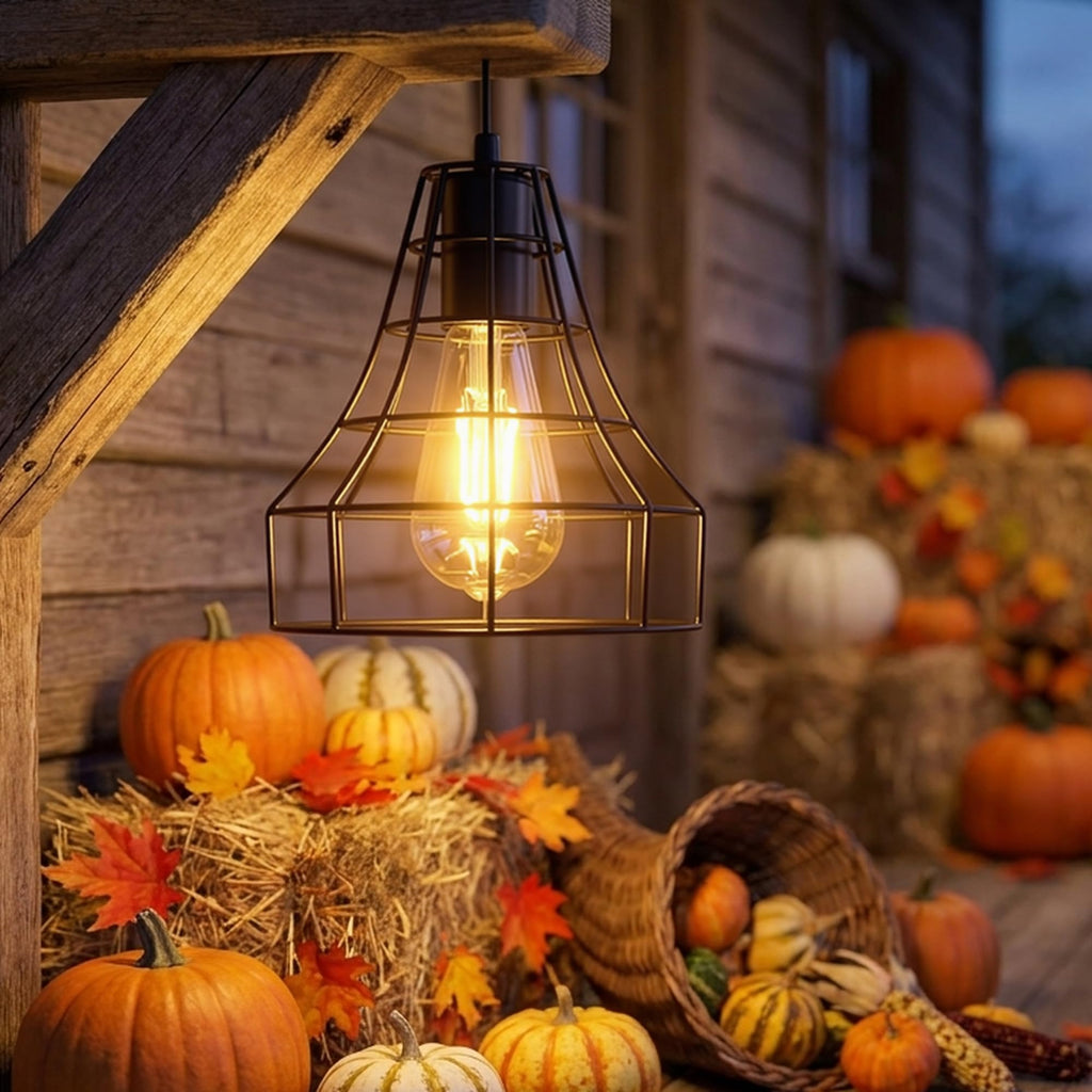 Solar Pendant Lights, Solar Powered Shed Light with Pull Cord