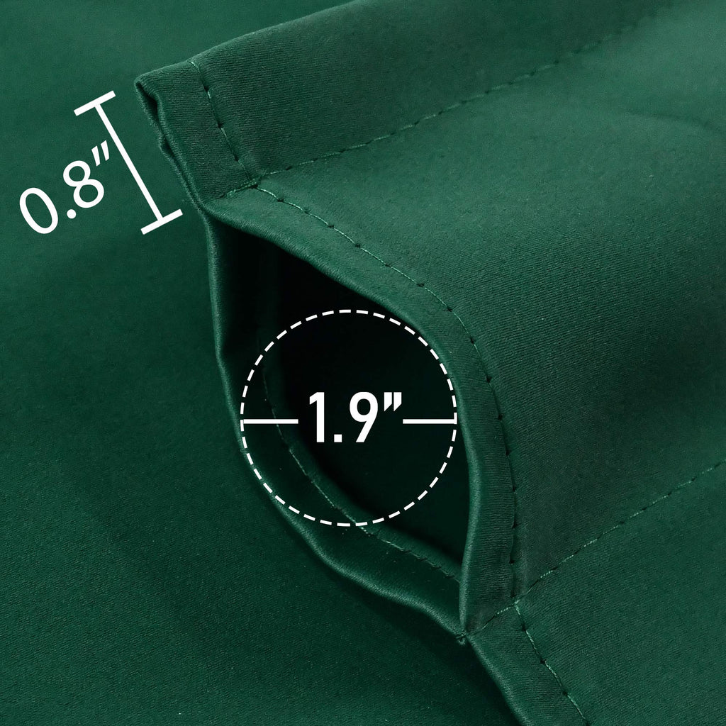 Deep Green Valance for Windows 42x18 Inch Solid Thermal Insulated Blackout Rod Pocket Kitchen Short Curtain Toppers