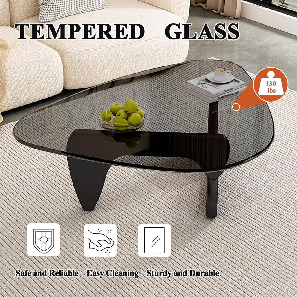 Glass Coffee Table, Mid Century Modern Coffee Table, Coffee Table Center Table Suitable Living Room Reception Office