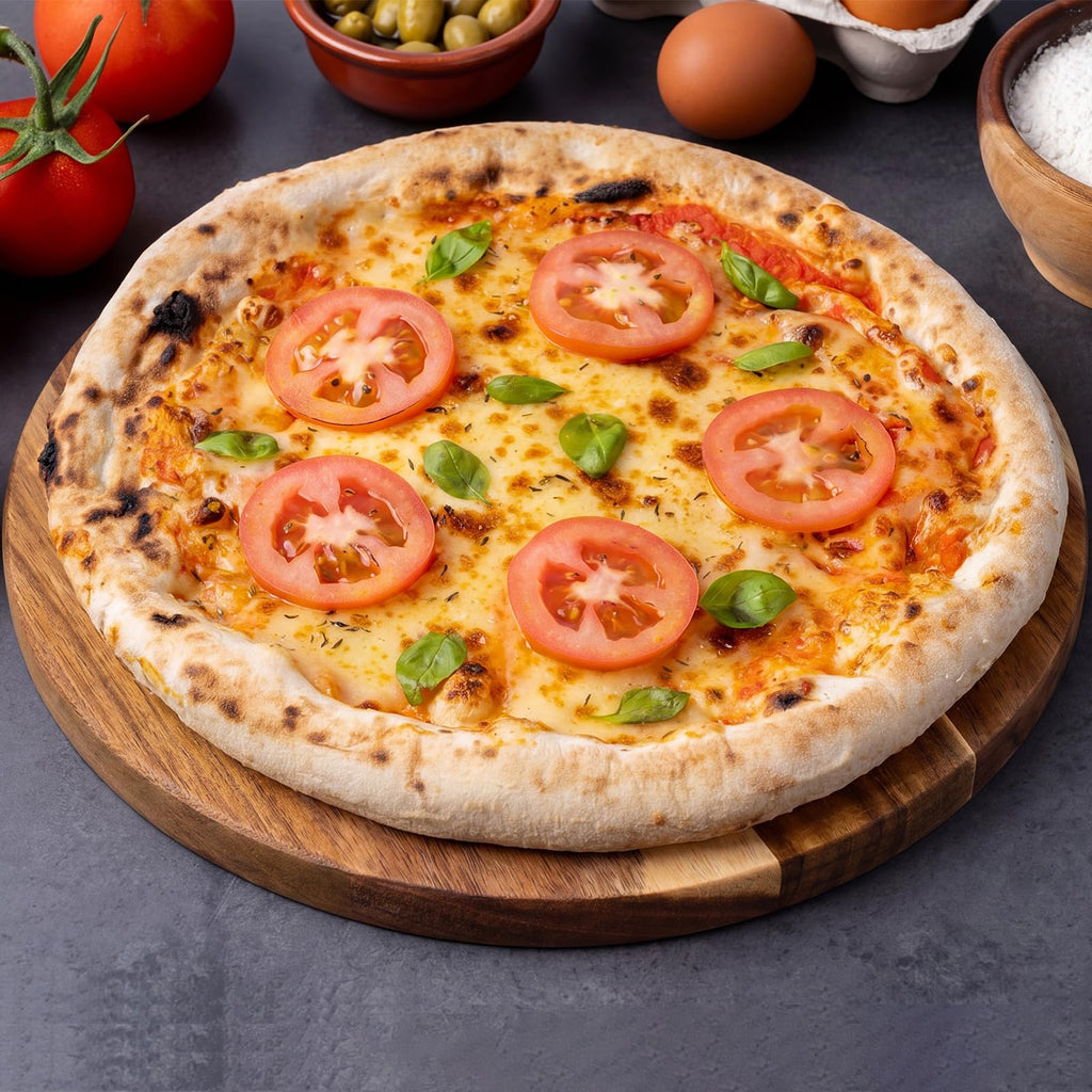 6 Pack 10" Acacia Wooden Round Cutting Boards Bulk 0.6 Inch Thick Round Charcuterie Board Smooth Surface Multipurpose