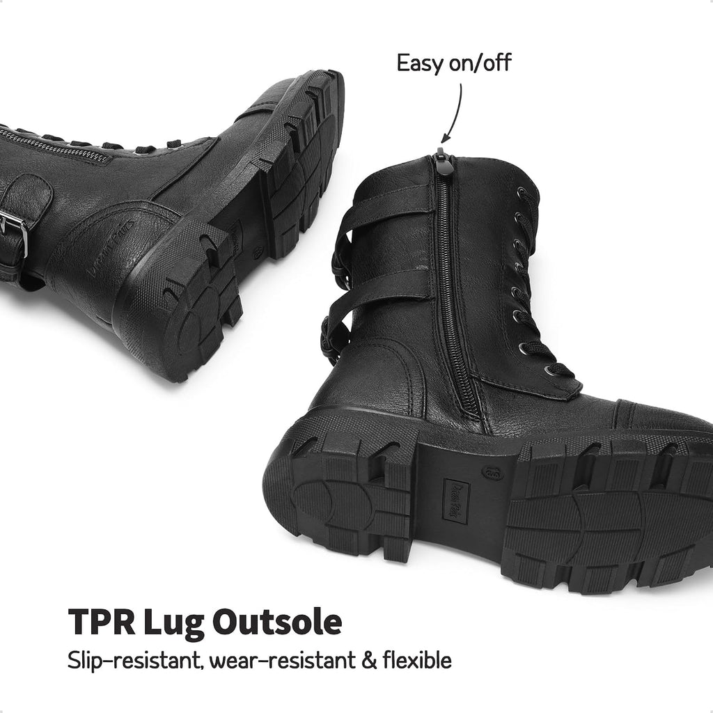 Girls Combat Ankle Boots