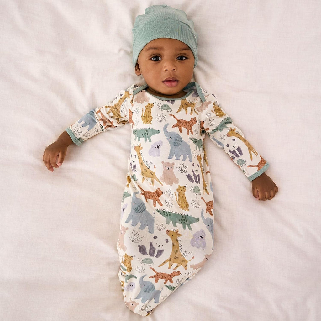 Newborn Infant Gown, Soft Viscose from Bamboo Baby Gown for Newborn Girls & Boys Baby Clothes, Infant Sleeper