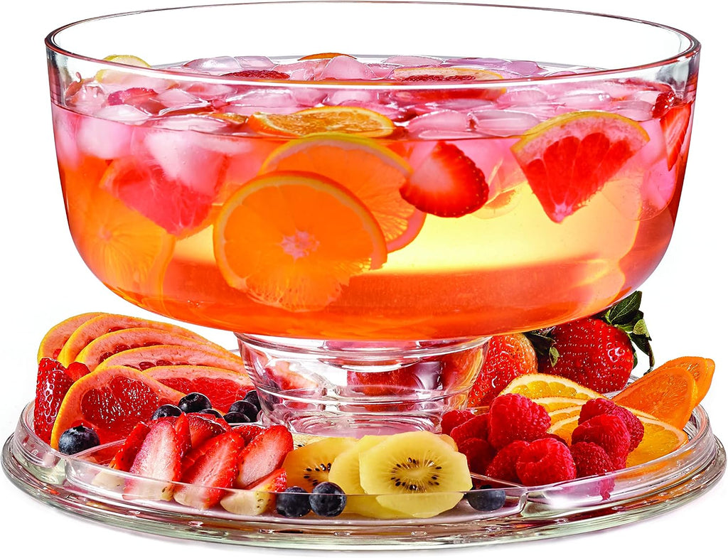 Glass Cake Stand with Dome, 6-in-1 Convertible Server