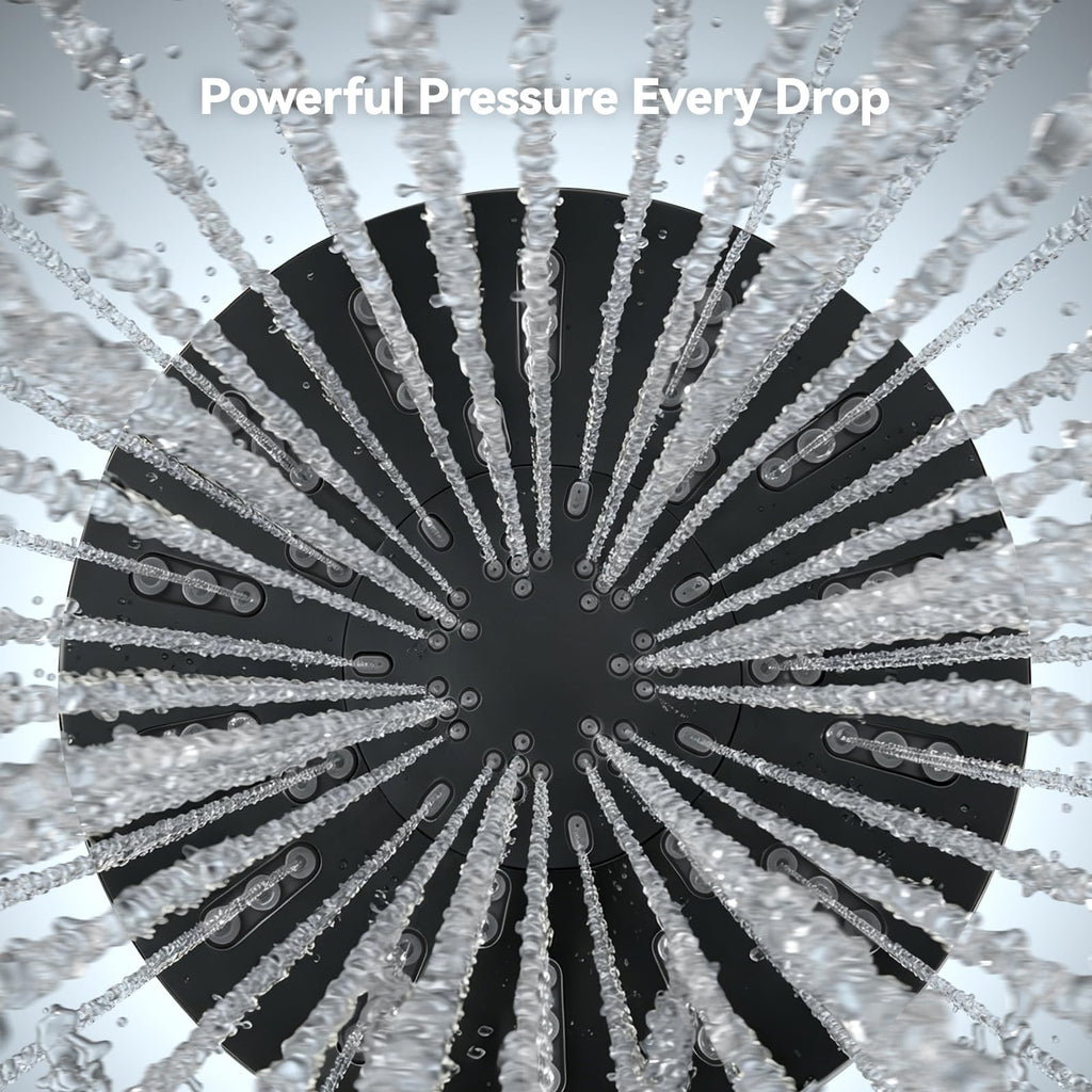 High Pressure Magnetic Shower Head with Handheld Combo Matte Black