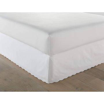 Cotton Bed Skirt with Split Corners, 15-Inch Drop