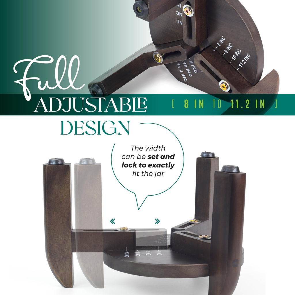 Drink Dispenser Stand Adjustable Width from 8" to 11.2" Wide - Beverage Jar and Water Plastic Jug Holder - to plant