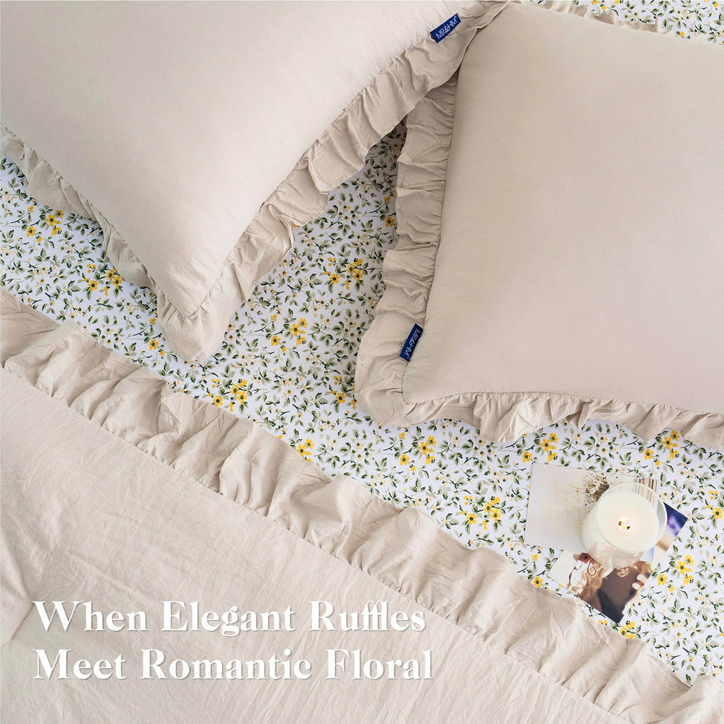 Ruffle Comforter Set 7 Pieces, Bedding Set