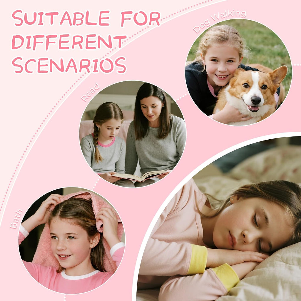 Girls 100% Cotton Snug Fit Pajama Set 4 Piece Sleepwear