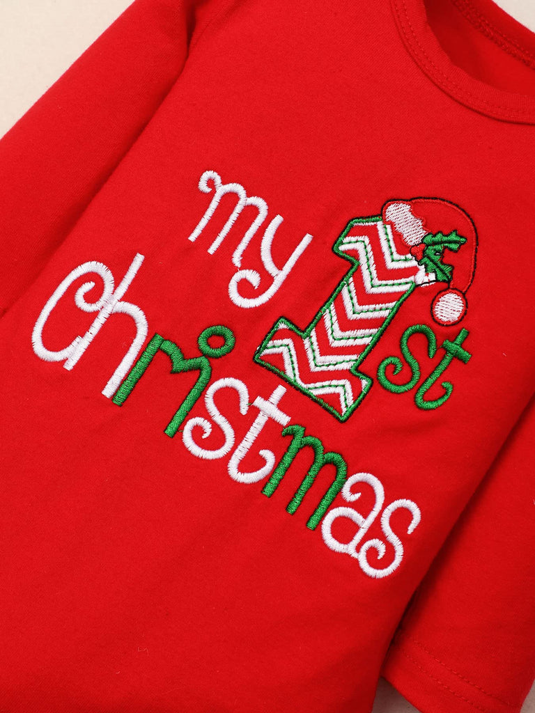 Baby Christmas Outfit, My First Christmas Baby Girl Boy Outfit 1st