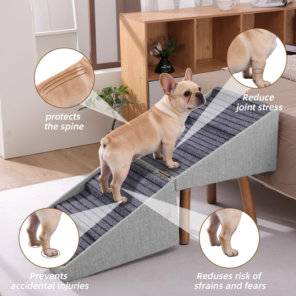Dog Steps for Bed Pet Stairs for High Bed Converts to Nightstand