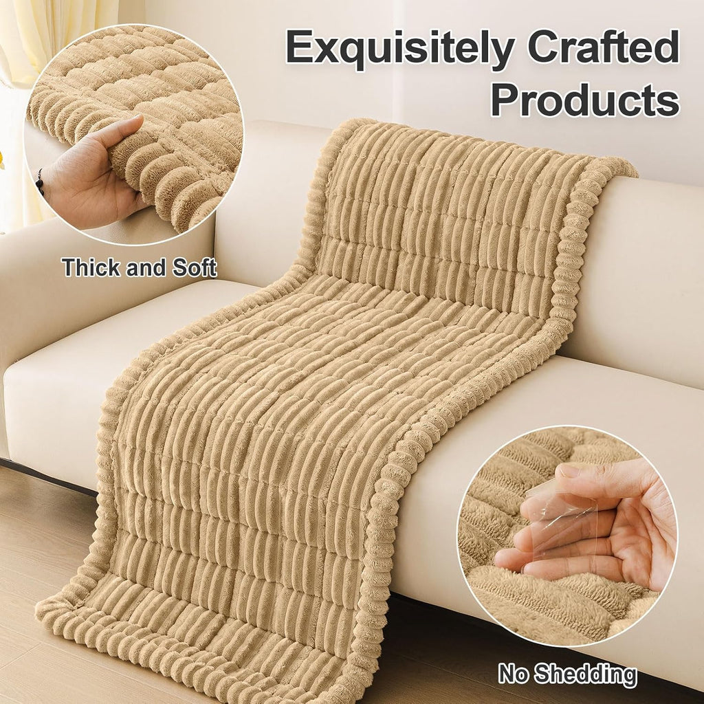 Couch Cover for Dogs, Washable Non Slip Plush Flannel Sofa Protector