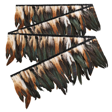 Rooster Coque Tail Feathers Trim (Natural, 8-10in Trim-1pcs)