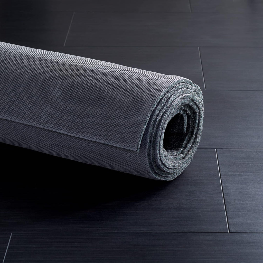 Dual Surface Rug Pad - 5' x 7', 1/4" Thick, Felt + Rubber, Non-Slip & Durable Design for Hard Floors & Carpet, Grey