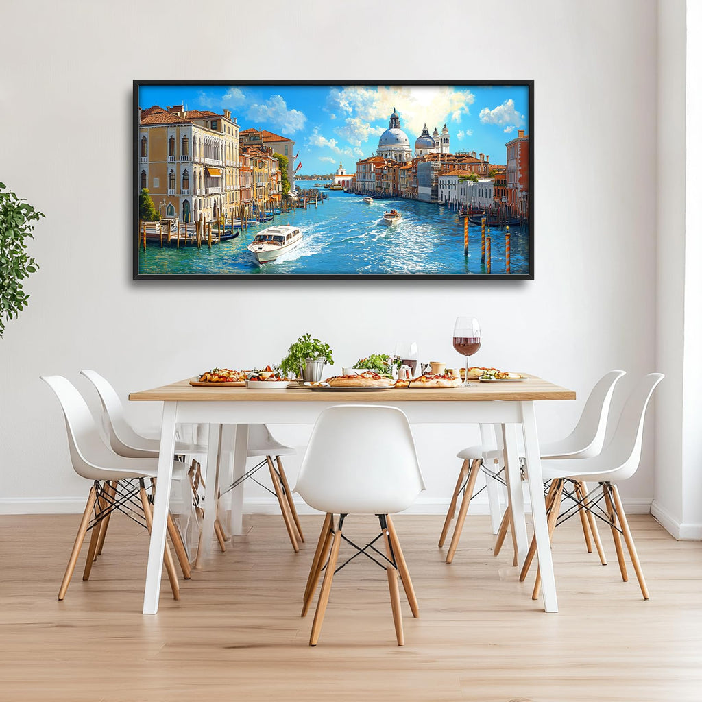 Italy Wall Venice Pictures Wall Decor Large Italian Landscape Canvas Prints Framed Artwork Paintings Dinning Room