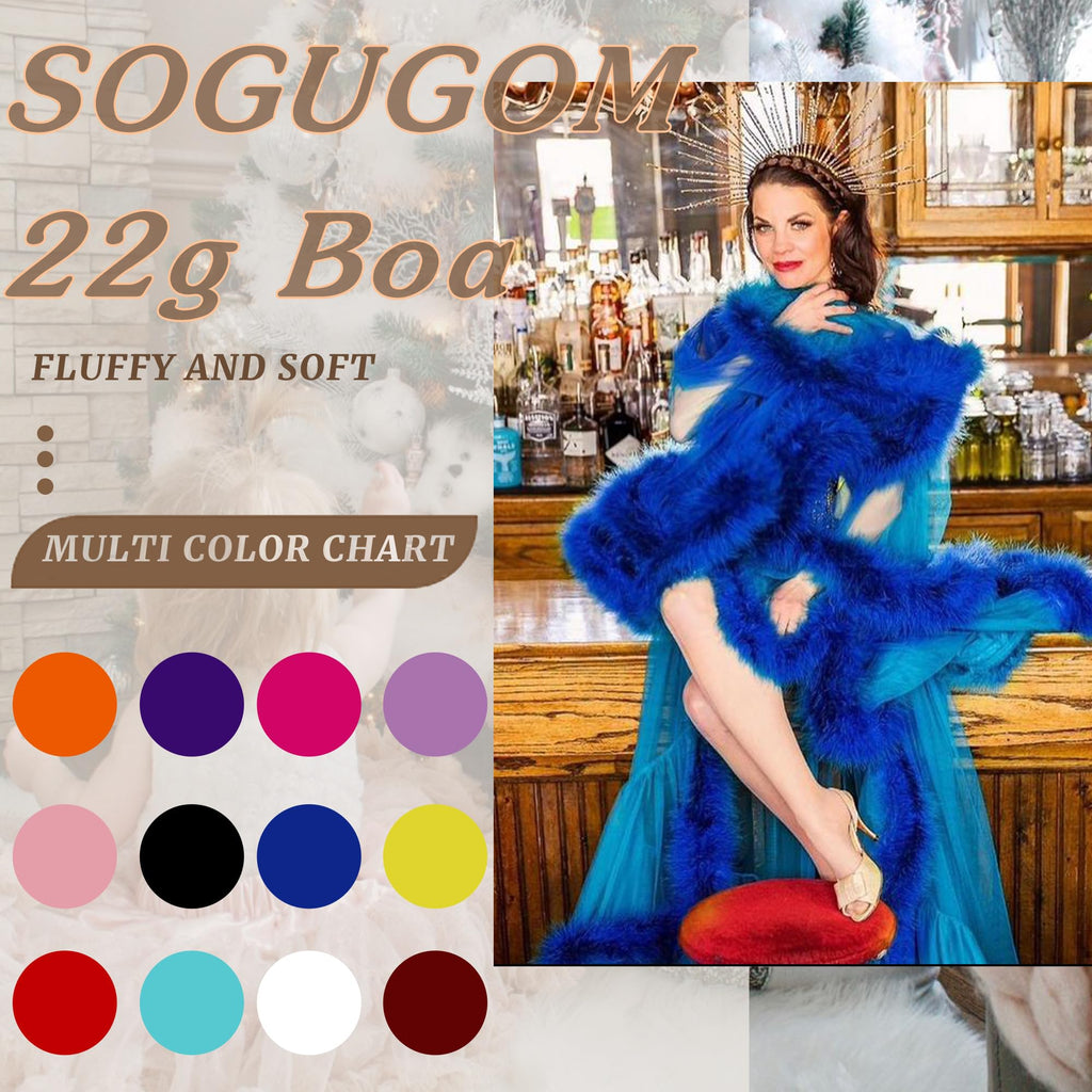 Light Pink 22G Marabou Feather Boa,2 Yards Boa for Crafting