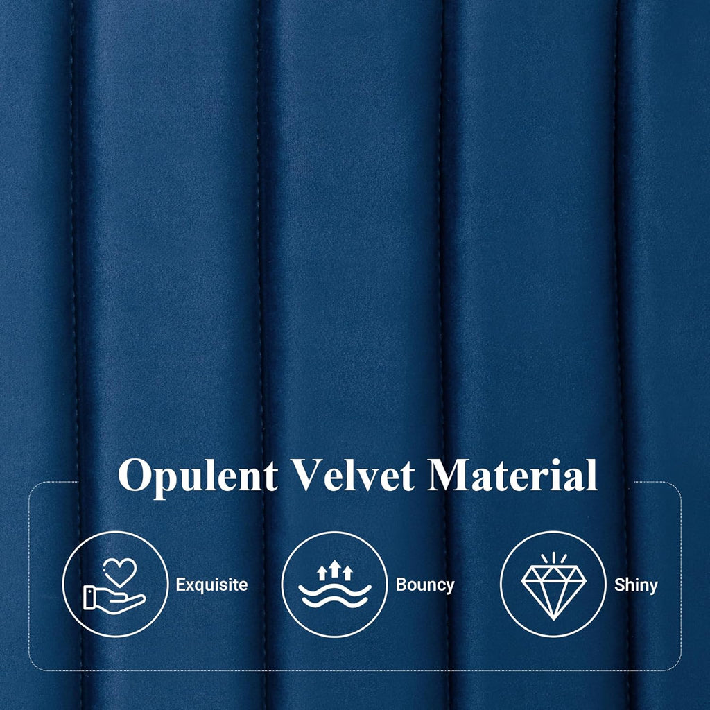 Queen Bed Frame, Velvet Upholstered Platform Bed with Adjustable Vertical Channel Tufted Headboard