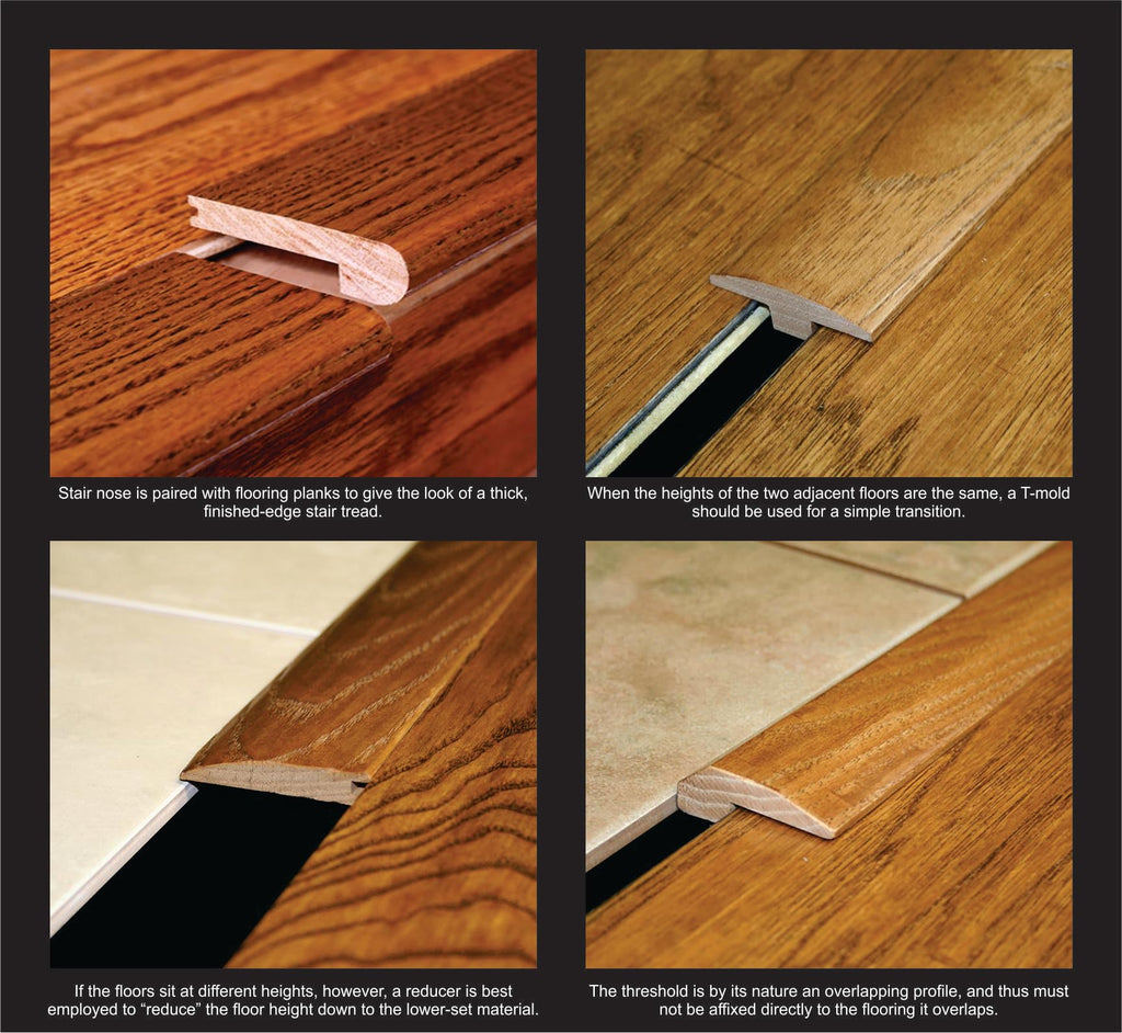 American White Oak Stair Nosing for 3/4" Flooring Thickness, Unfinished, bullnose Front, 7.5' Length