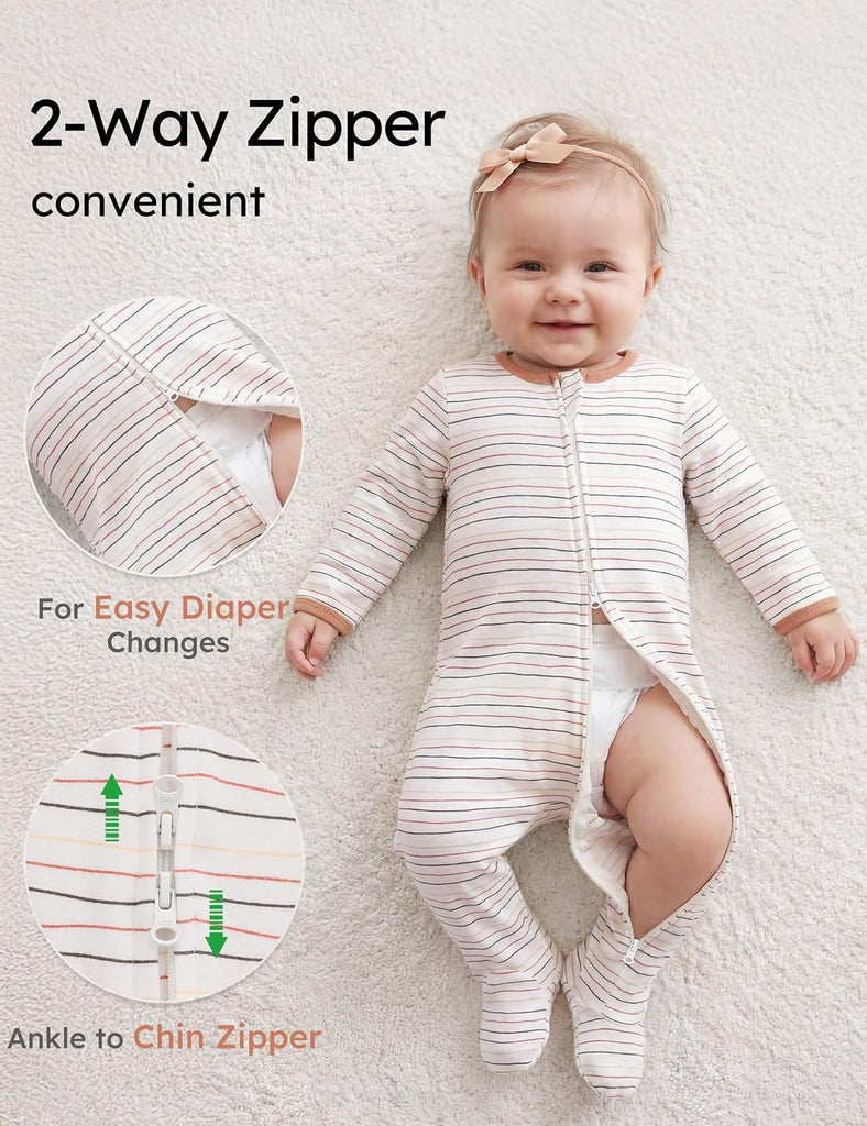 Baby Pajamas 100% Organic Cotton Sleepers Boy Girl Clothes