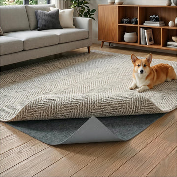 Felt Rug Pad, 2 x 6 Ft Rubber Non-Slip Rug Pad Gripper, Keep Rugs Secure and in Place, Extra Strong Under Carpet Mat