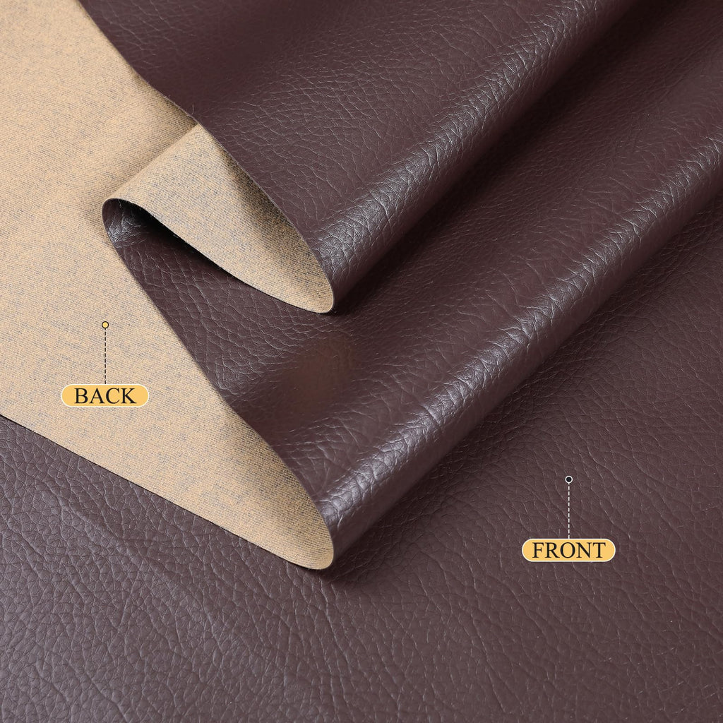 Faux Leather 0.7mm Upholstery Fabric by the Yard 8 Yard Coffee