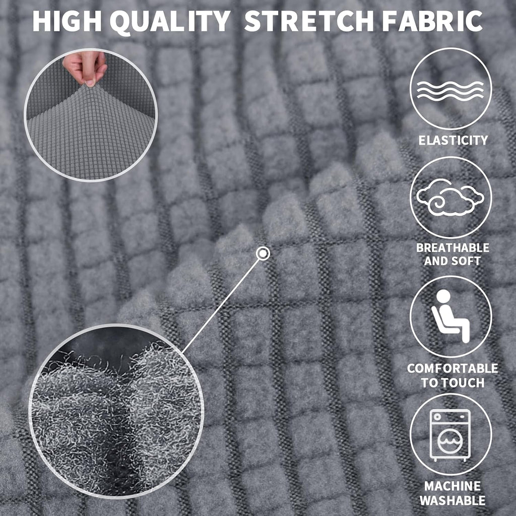 Super Stretch Chair Sofa Slipcovers 1-Piece Jacquard Chair Covers Soft Anti Slip 1 Seater Couch Furniture Protector