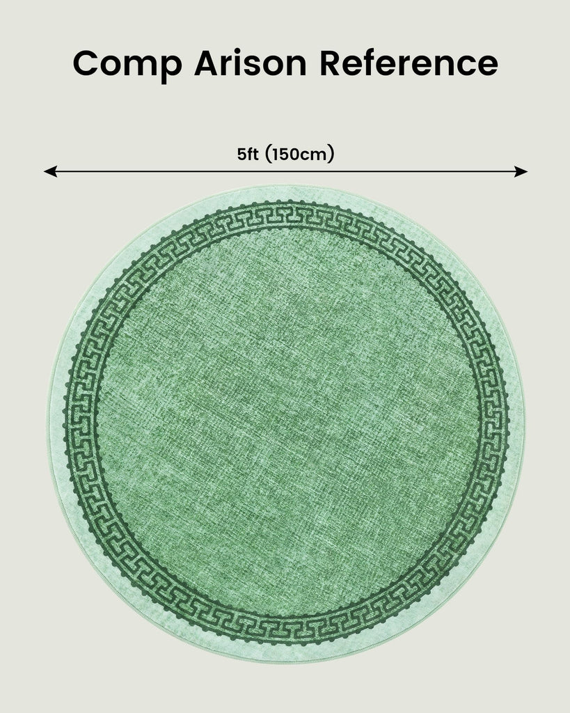 5ft Round Rug Washable Modern Solid Color Circle Rugs