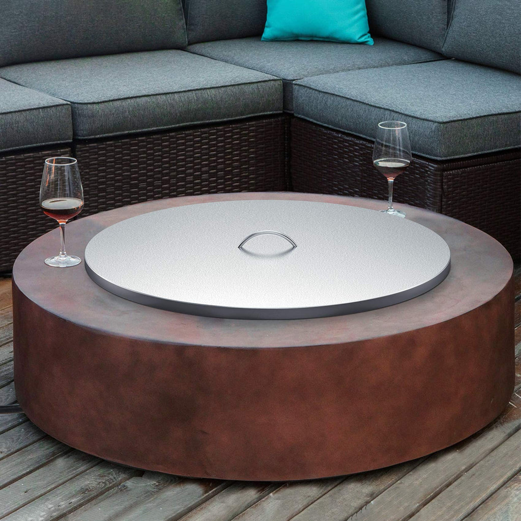 34-Inch Round Fire Pit Cover - 304 Stainless Steel Fire Pit Lid