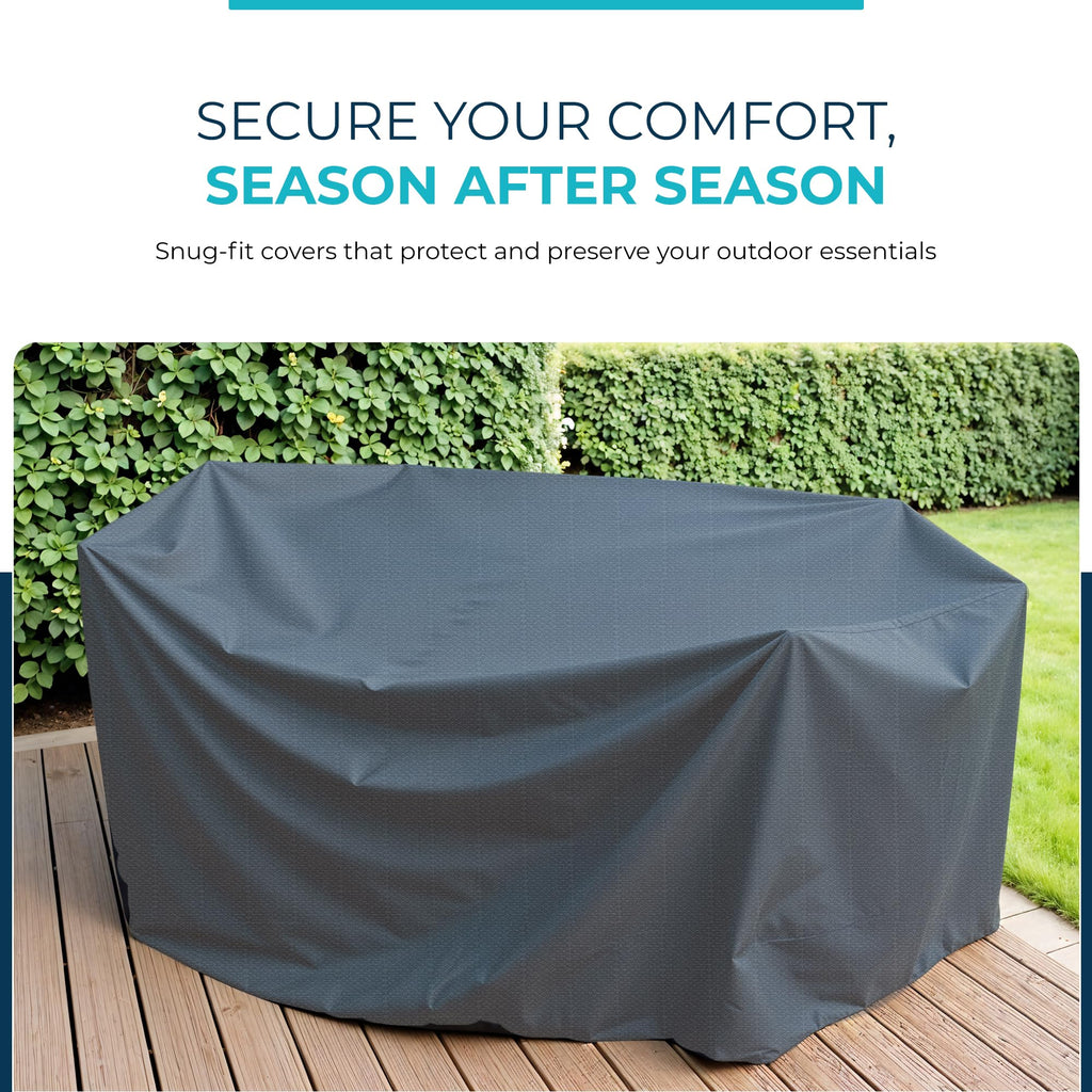 Premium 6-Chair Dining Set Outdoor Patio Furniture Covers, Waterproof Patio Chair Covers, Heavy Duty, UV Resistant