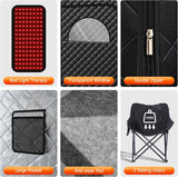 Portable Steam Sauna with 660nm Red Light Therapy, 2 Person Red Light Sauna Spa for Home