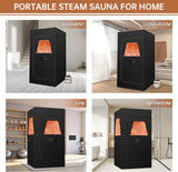 Springspa Portable Steam Sauna Box with 3L & 1500W±10%, Personal Sauna Tent with 9 Adjustable Heat Levels