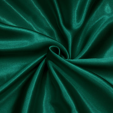 Emerald Green Satin Fabric by The Yard, 1 Yard x 58 Inch