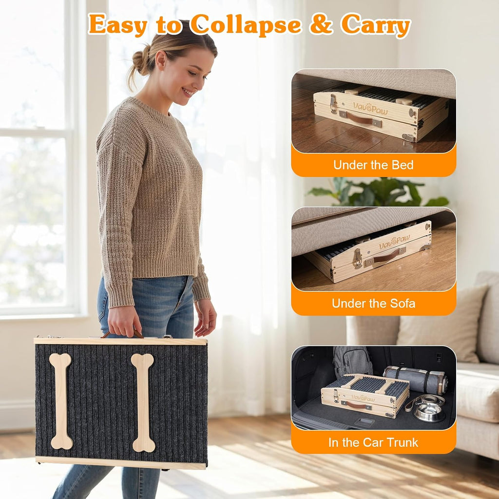 Dog Ramp for Couch, Foldable Dog Ramps for Small Dogs Up to 33 LBS