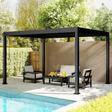 Louvered-Pergola | 10’ x 13’ | Patio Pergolas with Adjustable Roof | Hidden Drainage System | Outdoor