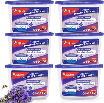 Moisture Absorbers 6 Pack, Portable Humidity Absorber Boxes for Your Bathroom, Closet & Car