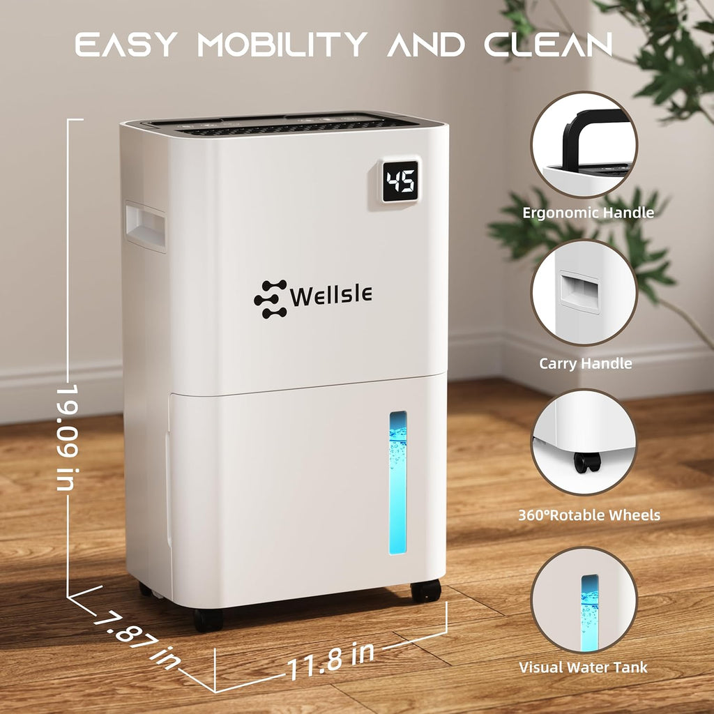 3500 Sq.Ft Dehumidifier, 50 Pint Dehumidifiers for Home and Basement with Drain Hose, Ultra