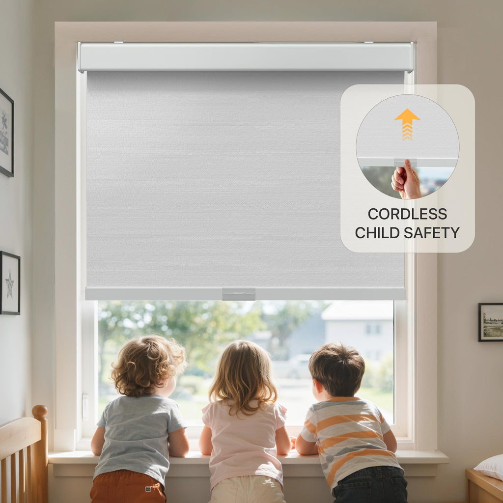 Cordless Blackout Roller Shades, Soft White