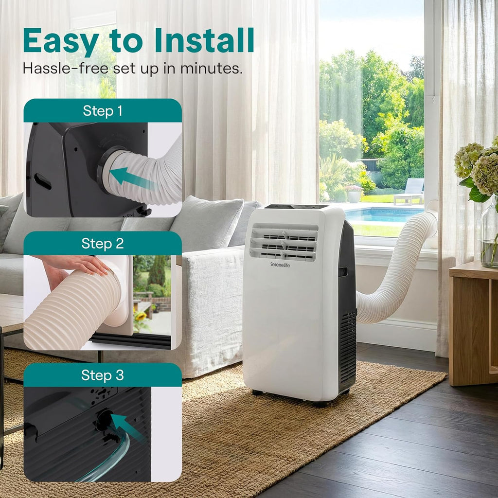 Portable Air Conditioner with Heat & Built-in Dehumidifier 12,000 BTU