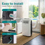 Portable Air Conditioner with Heat & Built-in Dehumidifier 12,000 BTU