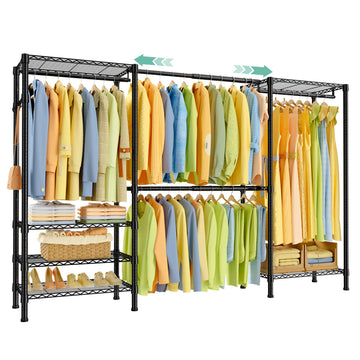 E06 Expandable Heavy Duty Clothes Rack for Reach-in Closet